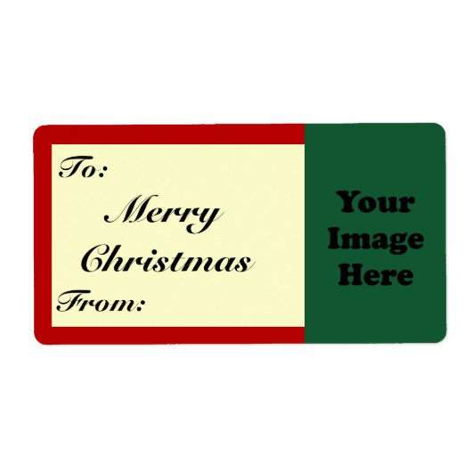 Custom Christmas Large Gift Label (Vorne)