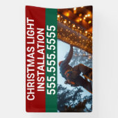 Custom Christmas Light Installation Company Banner (Vertikal)