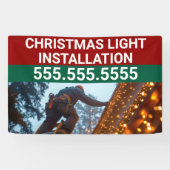 Custom Christmas Light Installation Company Banner (Horizontal)