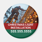 Custom Christmas Light Installation Company Magnet (Vorne)