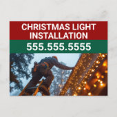 Custom Christmas Light Installation Company Postkarte (Vorderseite)
