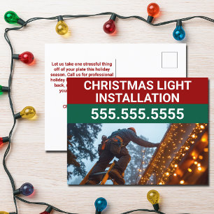 Custom Christmas Light Installation Company Postkarte