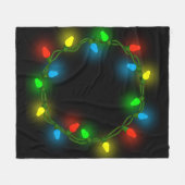 Custom Christmas Lights Fleecedecke (Vorderseite (Horizontal))