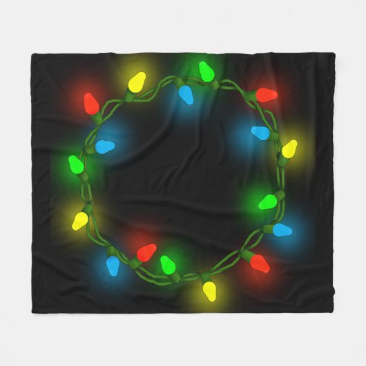 Custom Christmas Lights Fleecedecke (Vorderseite (Horizontal))