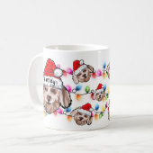 Custom Christmas Maltese Head Weihnachtsmannmütze  Kaffeetasse (Vorderseite Links)