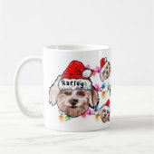 Custom Christmas Maltese Head Weihnachtsmannmütze  Kaffeetasse (Links)