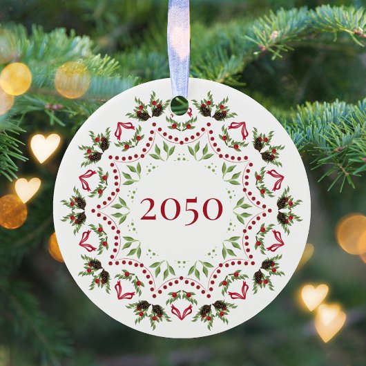 Custom Christmas Mandala Personalisiert Keramik Ornament