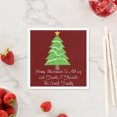 Custom Christmas Message Napkins Serviette (Beispiel)