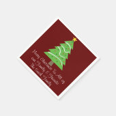 Custom Christmas Message Napkins Serviette (Ecke)
