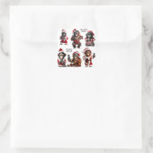 Custom Christmas Monkey Primat Ape Funny Call Quadratischer Aufkleber (Tasche)