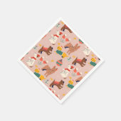 Custom Christmas Napkins mit niedlichen Hunden Serviette (Ecke)