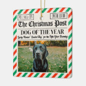Custom Christmas Newspaper Decor, Gift for Dog  Keramikornament (Links)