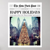 Custom Christmas Newspaper, Trendy Christmas Art Poster (Vorne)