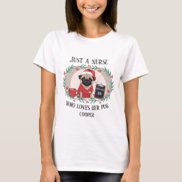 Custom Christmas Nurse Mops RN LPN T-Shirt