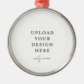 Custom Christmas Ornament, Upload your Photo Ornament Aus Metall (Vorne)
