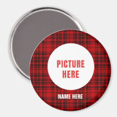 CUSTOM CHRISTMAS ORNAMENTS KARO KARIERTE URLAUB MAGNET (Vorderseite/Rückseite)