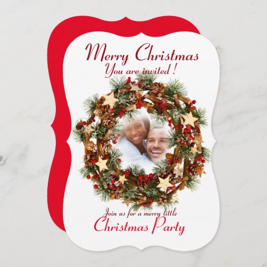 Custom CHRISTMAS PARTY EINLADUNG SAASONS GREETING (Vorne/Hinten)