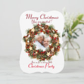 Custom CHRISTMAS PARTY EINLADUNG SAASONS GREETING (Stehend Vorderseite)