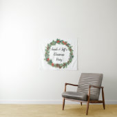 Custom Christmas Party Holiday Wedding Foto Stand Wandteppich (Beispiel (Horizontal))