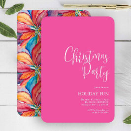 Custom Christmas Party lädt Fuchsia Pink ein Einladung