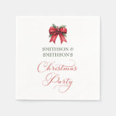 Custom Christmas Party Paper Napkin Serviette (Vorderseite)