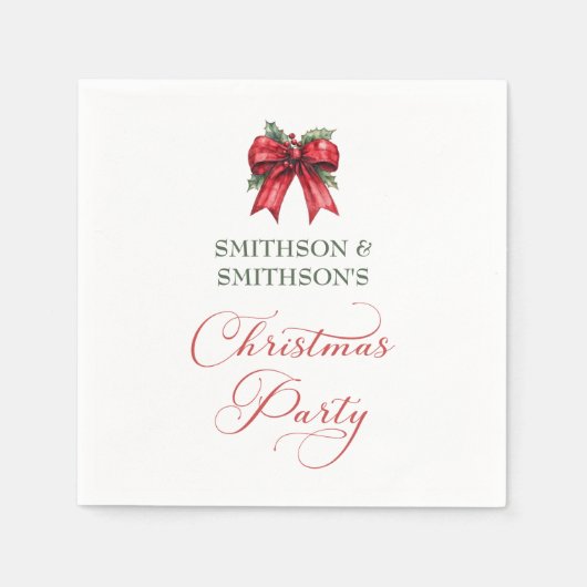 Custom Christmas Party Paper Napkin Serviette (Vorderseite)