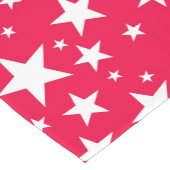Custom Christmas Party White Stars Red Template Kurzer Tischläufer (Ecke)