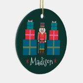 Custom Christmas Personalisiert Nutcracker Keramik Ornament (Rechts)