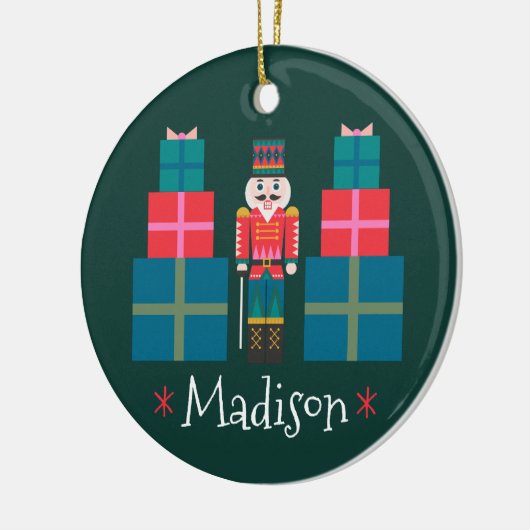 Custom Christmas Personalisiert Nutcracker Keramik Ornament (Links)
