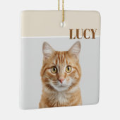 Custom Christmas Photo Ornament Cat & Name (Rechts)