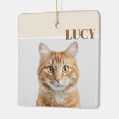 Custom Christmas Photo Ornament Cat & Name (Links)