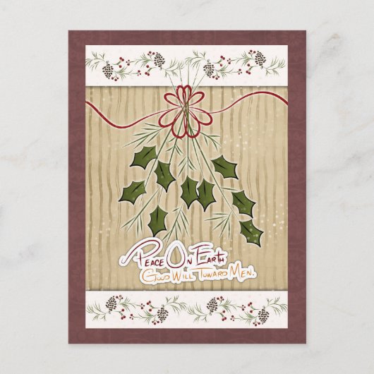 Custom Christmas Postcard Feiertagspostkarte (Vorderseite)