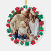 Custom Christmas presents Keramik Ornament (Vorne)