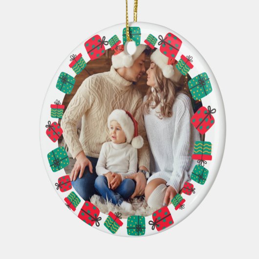 Custom Christmas presents Keramik Ornament (Links)