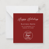 Custom Christmas Professional Company Logo Mitteilungskarte (Vorderseite)