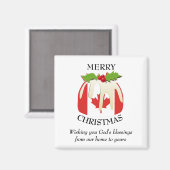 Custom Christmas Pudding Patriotic CANADA FLAG Magnet (Vorderseite/Rückseite)
