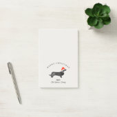 Custom Christmas red gray santa dachsund Post-it Klebezettel (Büro)
