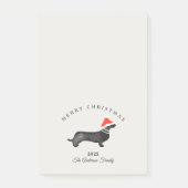 Custom Christmas red gray santa dachsund Post-it Klebezettel (Vorderseite)