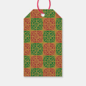 Custom Christmas Red Green Fleur-de-lis Geschenkta Geschenkanhänger (Rückseite)