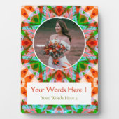 Custom Christmas Red Green Star Wedding Newlyweds Fotoplatte (Vorderseite)