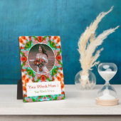 Custom Christmas Red Green Star Wedding Newlyweds Fotoplatte (Seite)