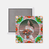 Custom Christmas Red Green Wedding Jubiläum Magnet (Vorderseite/Rückseite)