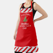 Custom Christmas Red & White Stripes Candy Cane Schürze (InSitu)