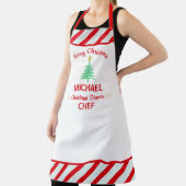 Custom Christmas Red & White Stripes Candy Cane Schürze (InSitu)