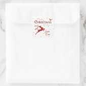 Custom Christmas Reindeer Gift Tag Stickers (Tasche)