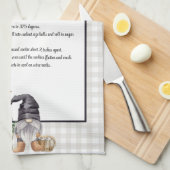 Custom Christmas Rezept Keepake Wasserfarbengenom Geschirrtuch (Viertel Falte)