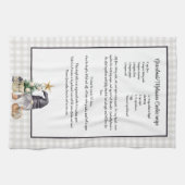 Custom Christmas Rezept Keepake Wasserfarbengenom Geschirrtuch (Horizontal)