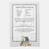 Custom Christmas Rezept Keepake Wasserfarbengenom Geschirrtuch (Vertikal)