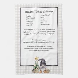 Custom Christmas Rezept Keepake Wasserfarbengenom Geschirrtuch