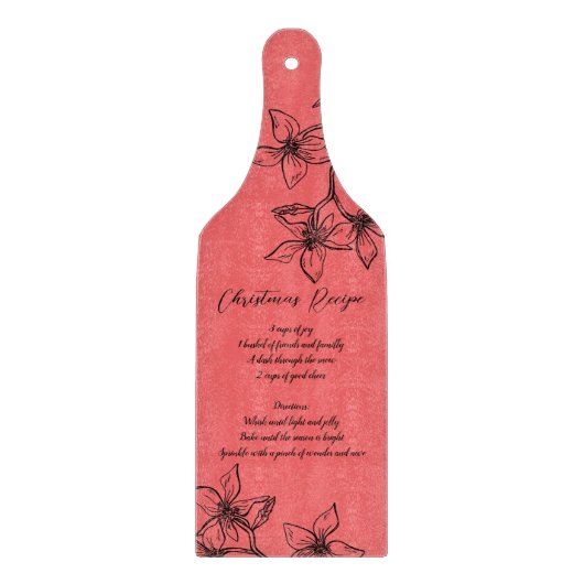 Custom Christmas Rezept Schneidebrett (Vorderseite)